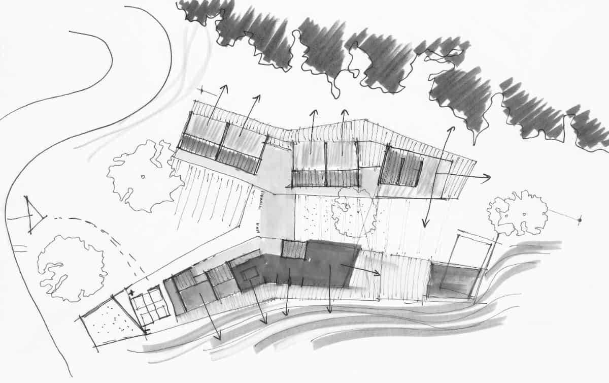 Sketch of the Gozu House.
