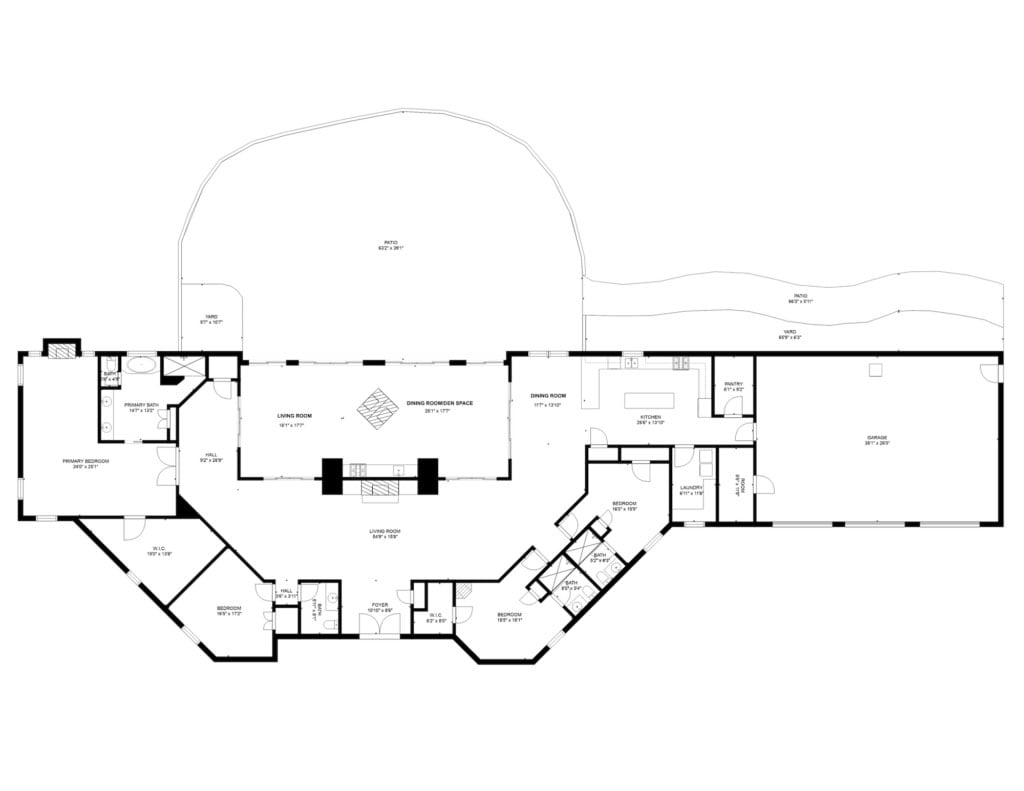 Floor plan of the house.
