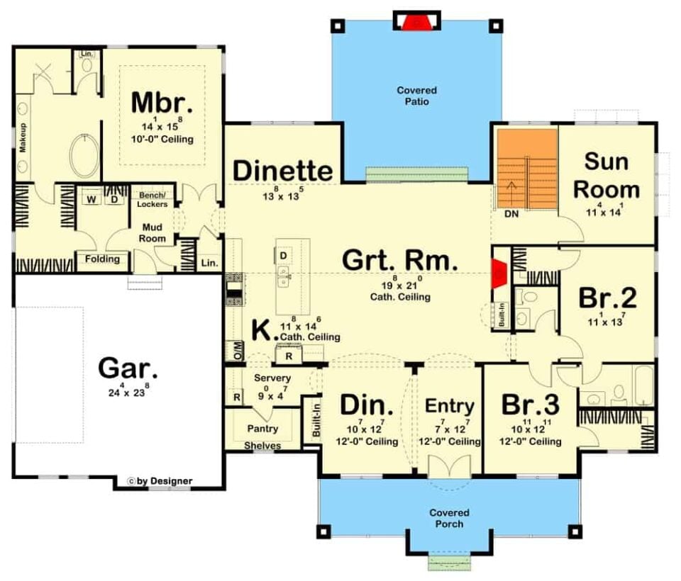 Contemporary Comfort: Modern Cottage Floor Plan Boasts Open Concept ...