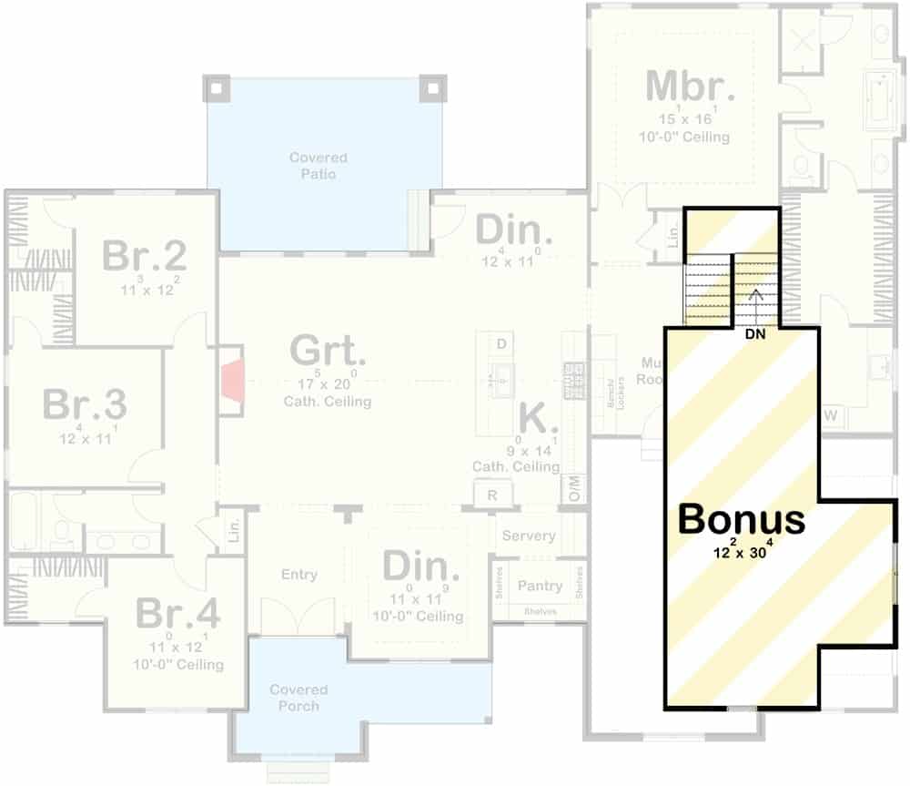 Bonus room floor plan