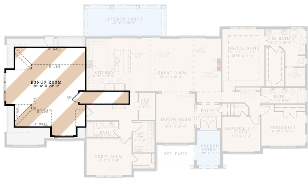 Bonus room floor plan
