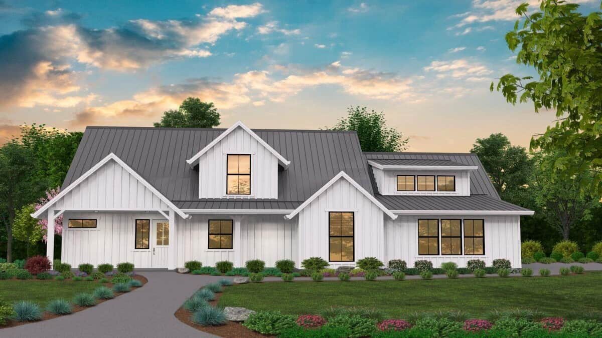 Two-Story Rustic 3-Bedroom Modern Farmhouse with Loft and Bonus Room