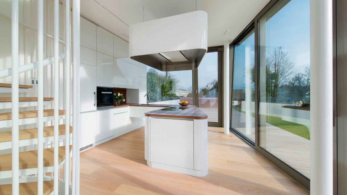 This home's glass walls on three sides make the line between inside and out hazy.