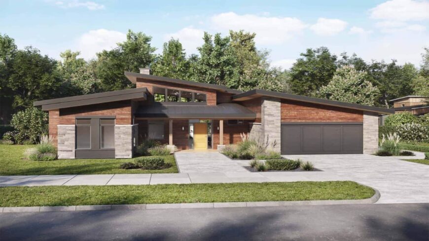 This Attractive Mid Century Home Comprises Three Bedrooms and Timeless ...