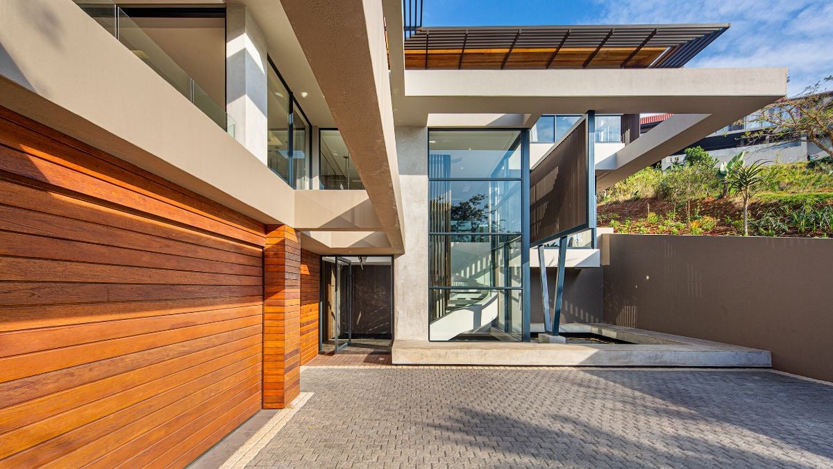 Strict estate design criteria are applied to the architecture.