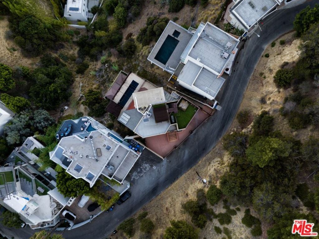 Aerial view of the property.