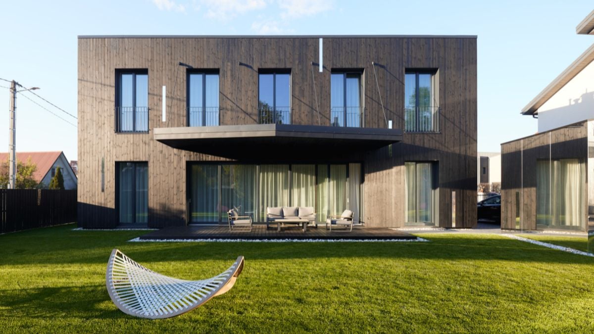 Shapes makes an outdoor family space more inviting even when it rains.