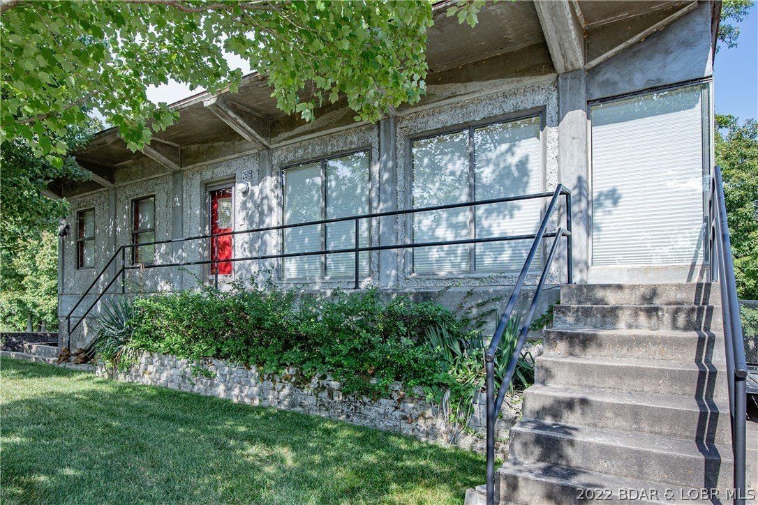 Guest house features 2bed/2bath, 1600 sqft, & unconventional bedroom downstairs.