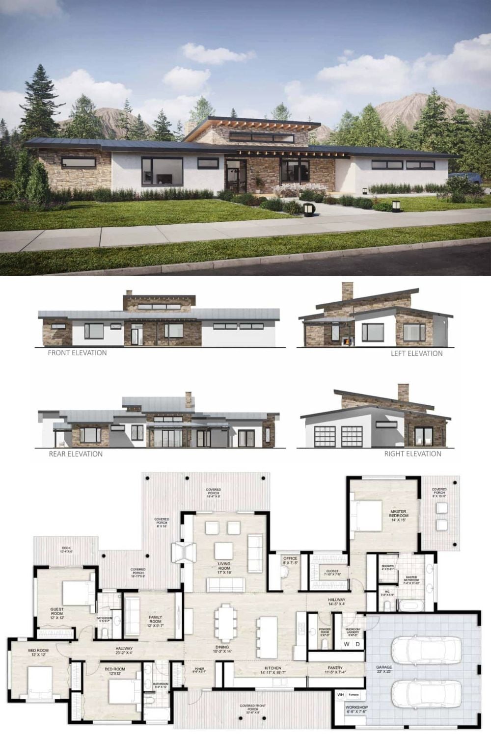 Ultra Modern Concrete Home Floor Plans