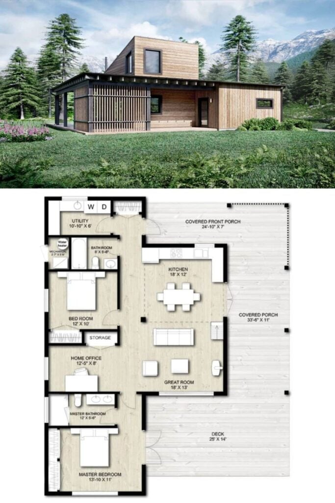 3-Bedroom Modern Two-Story Home with Loft and Open Concept Design ...