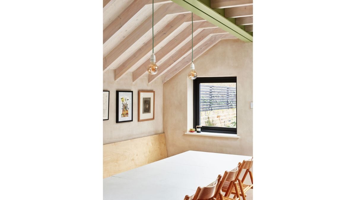 Alongside the larger square roof light, there is a smaller square window.
