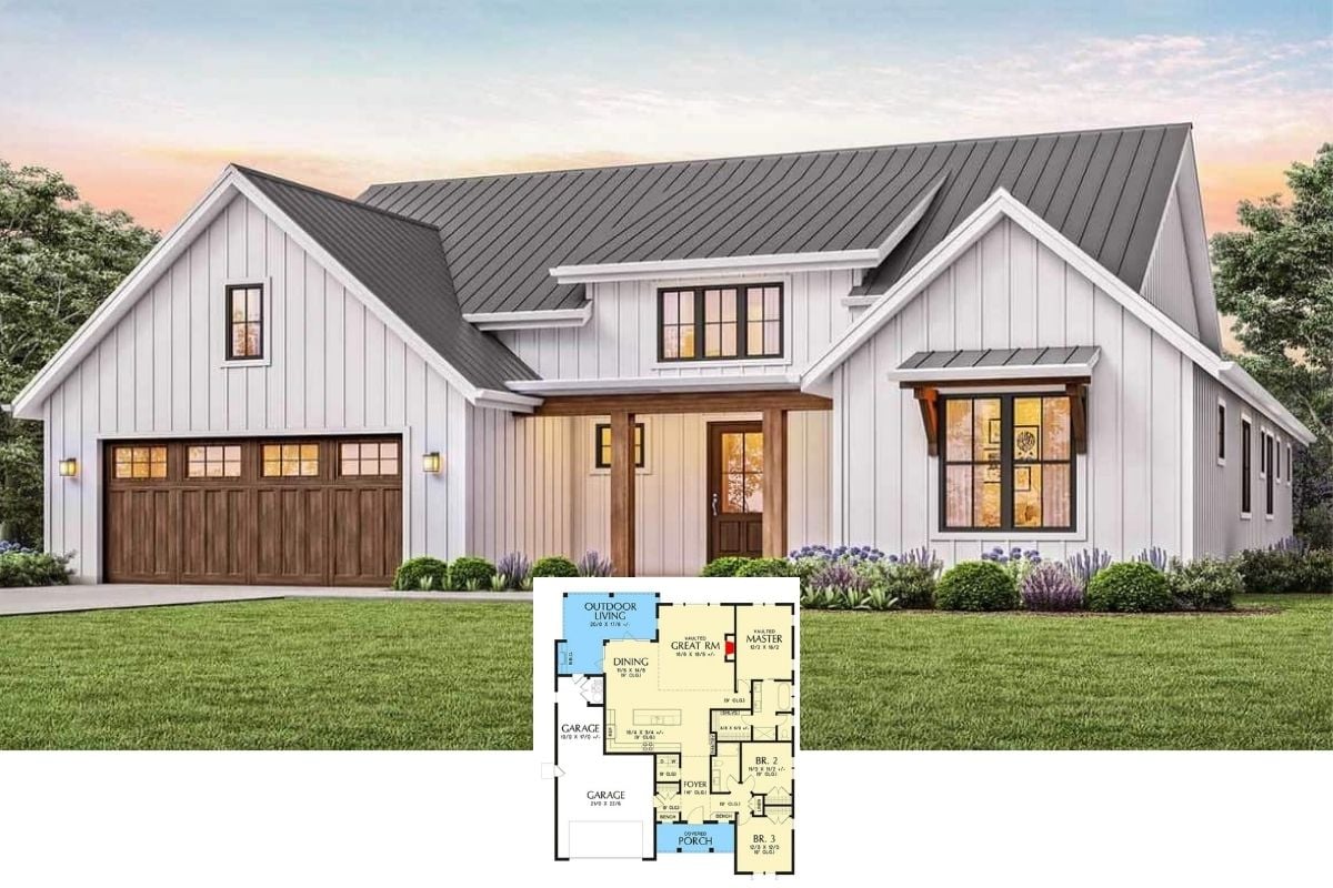 Explore This Contemporary 1,878 Sq. Ft. 3-Bedroom Farmhouse with Timeless Appeal and Creative Spaces (See the Detailed Floor Plan Layout)