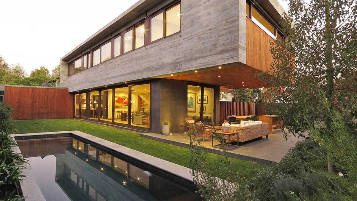 Wood ceilings and wall coverings on the exterior add to this.
