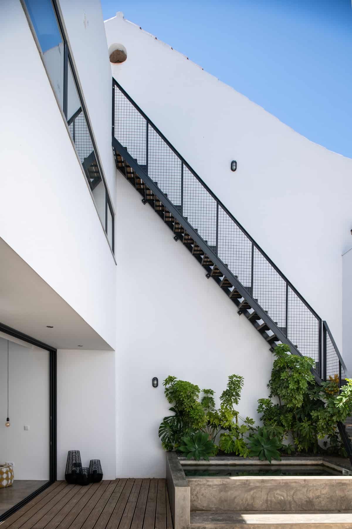 The rooftop deck can also be accessed from the exterior staircase.