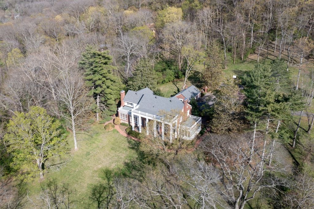 Aerial view during early spring.