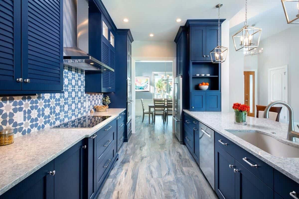 An opening down the hall provides the kitchen with a shortcut to the dining room.