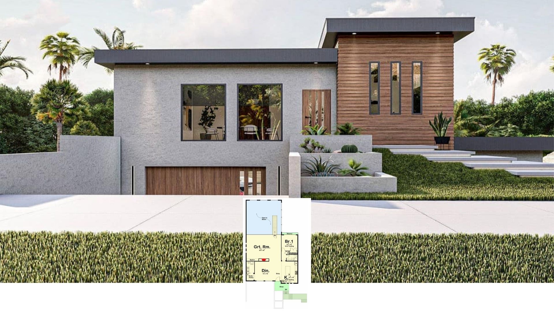 Step Inside This Stunning Contemporary 1-Bedroom Home with Wood and Concrete Harmony (Explore the 1,797 Sq. Ft. Floor Plan)