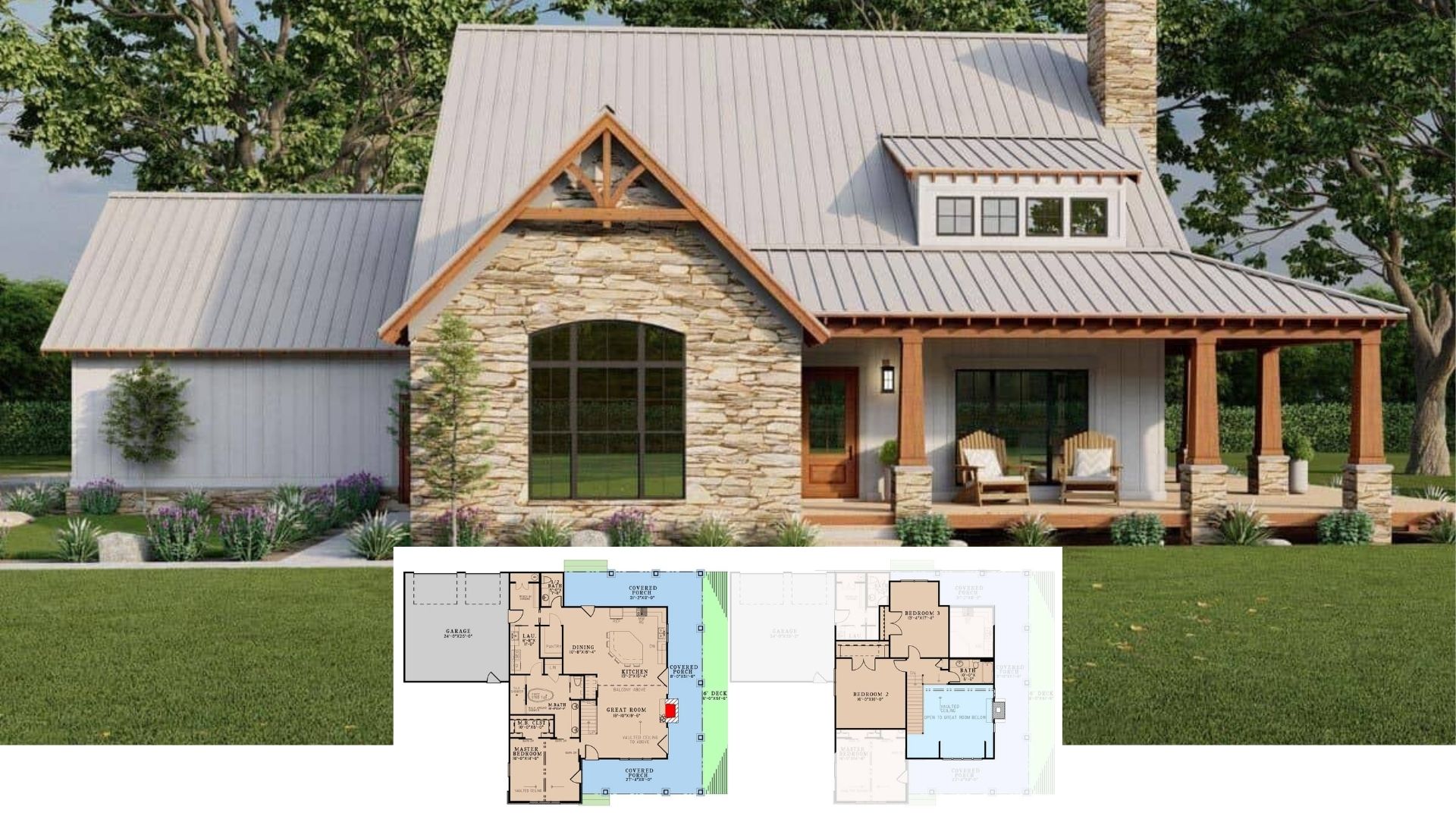 Explore This Inviting 3-Bedroom Craftsman Home with a Striking Stone Facade (View the 2,278 Sq. Ft. Floor Plan)
