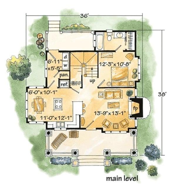 Main level floor plan