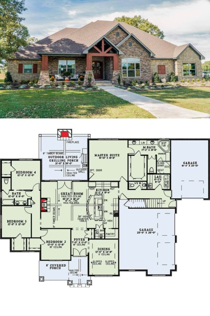 Craftsman-Style Floor Plan Provides Fresh Take on Tradition with a ...