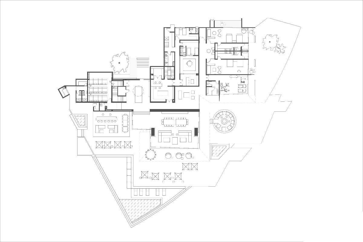 The house plan 1 of the Vallarta house.
