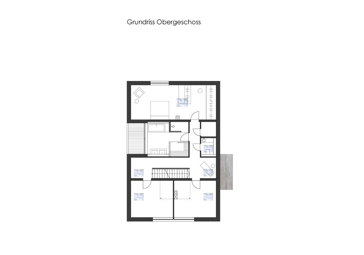 The second floor plan of the Southern star house.