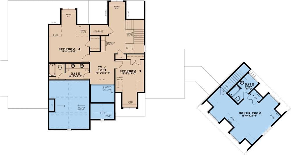 Second level floor plan
