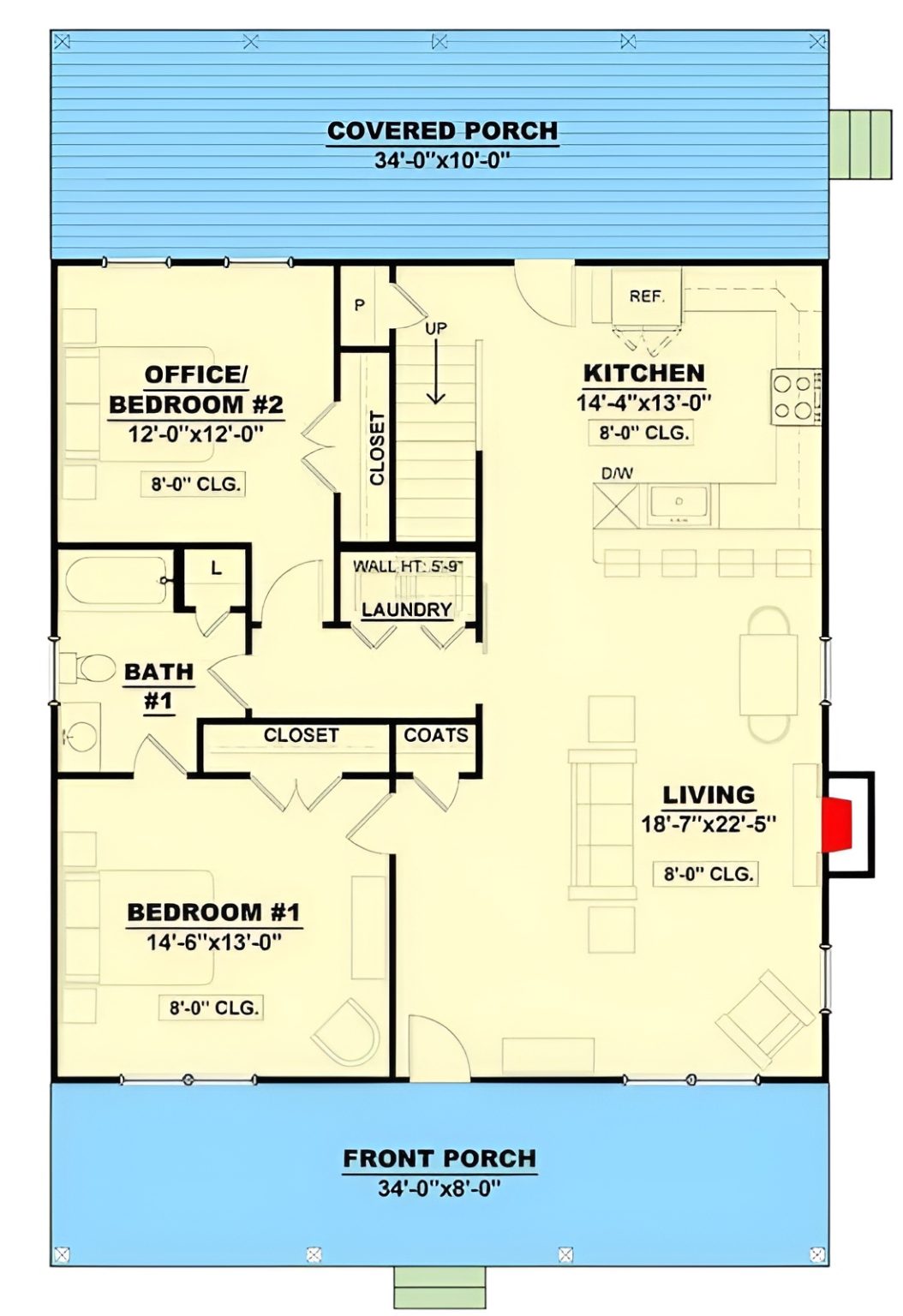 Charming Craftsman Retreat with 2 Bedrooms, Dual Porches, and Timeless ...