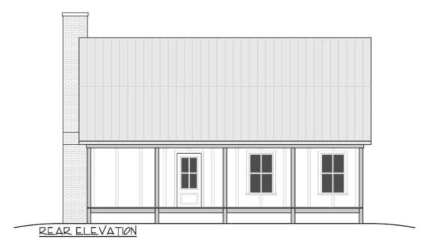 Single-Story Farmhouse Style 2-Bedroom Cottage Home with Front Porch ...