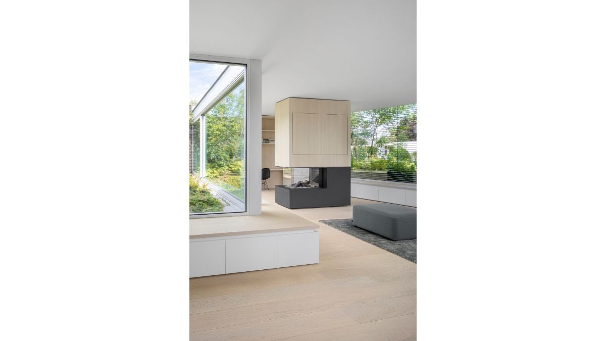The house is designed for efficient energy consumption.