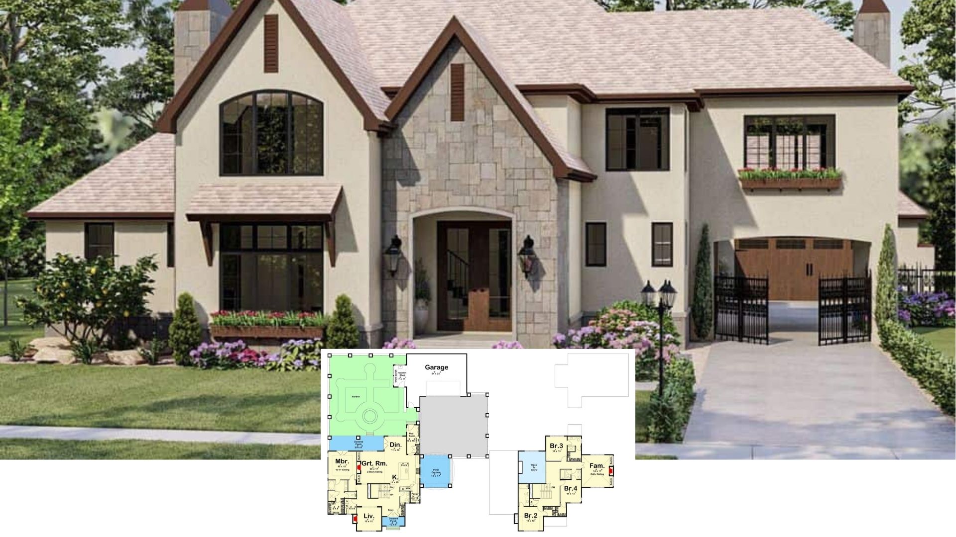 Explore the Timeless Beauty of This 4-Bedroom Tudor-Inspired Estate (Check Out the 3,385 Sq. Ft. Floor Plan Here)
