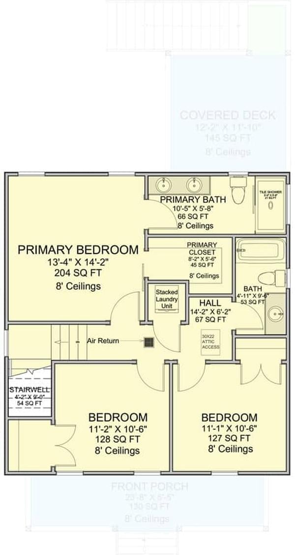 second level floor plan