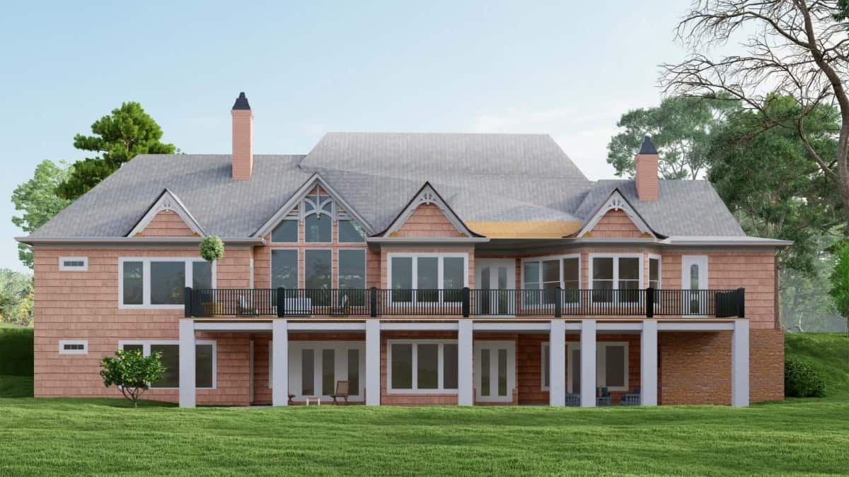Elegant Symmetrical Home with Expansive Upper Deck