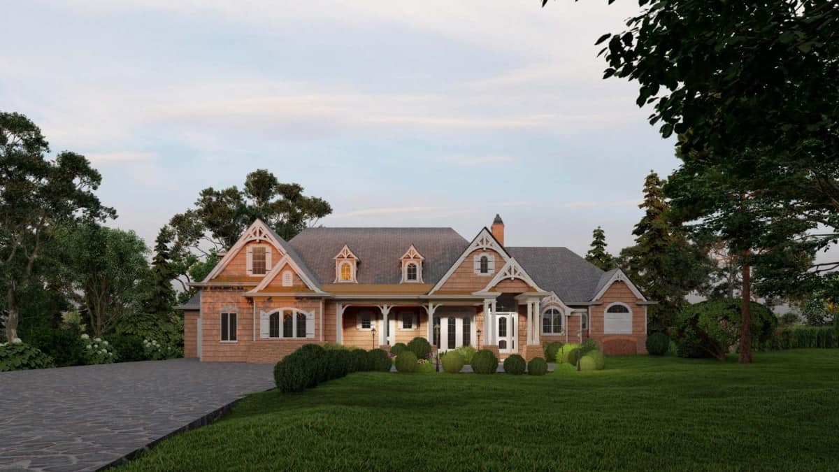 Charming House with Gables and Dormers