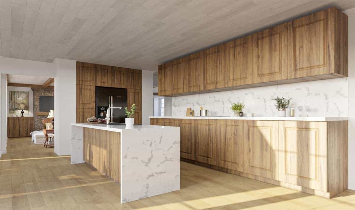Contemporary Kitchen with Wooden Elegance