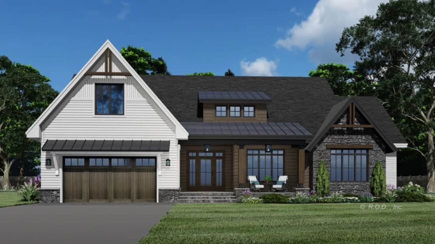 Explore This Enchanting 3-Bedroom Craftsman Home Featuring Gabled ...