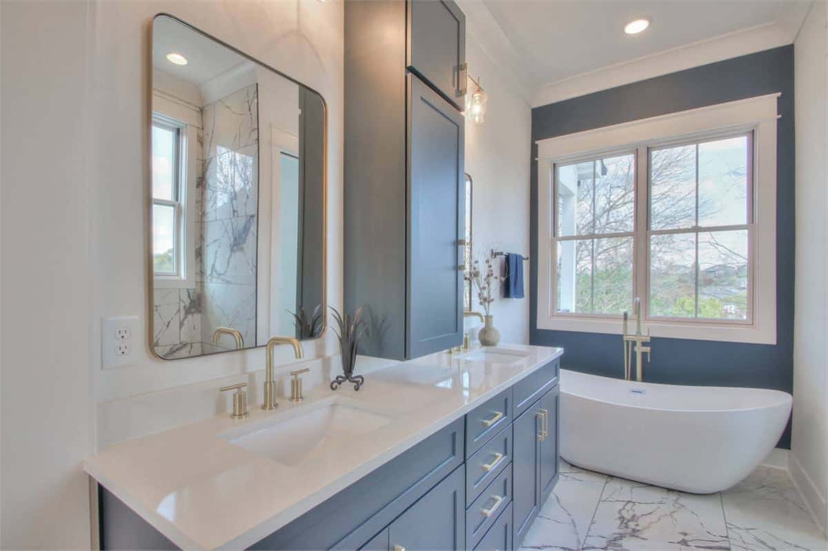 Stylish Primary Bathroom with Elegant Features