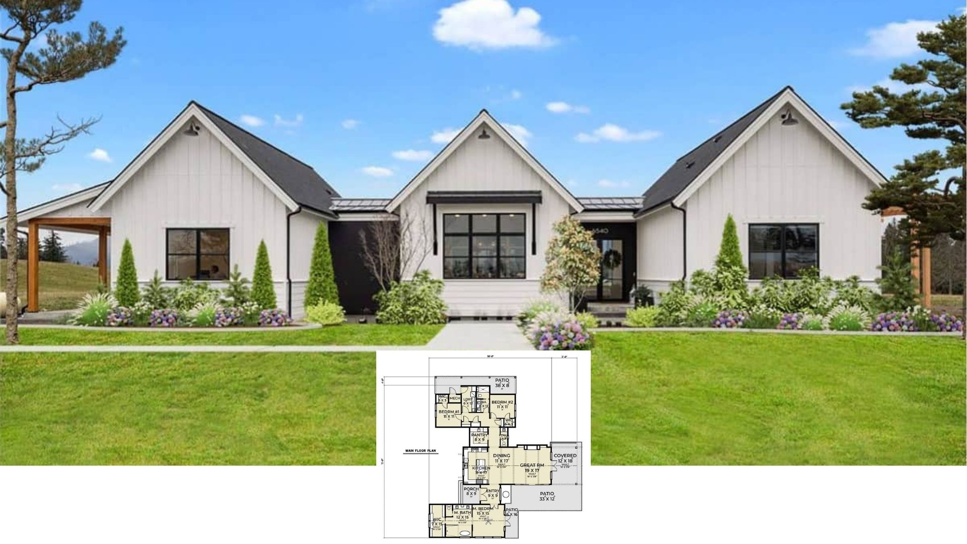 Step Inside This Amazing 2,267 Sq. Ft. Modern Farmhouse with Vaulted Ceilings and Must-See Floor Plan