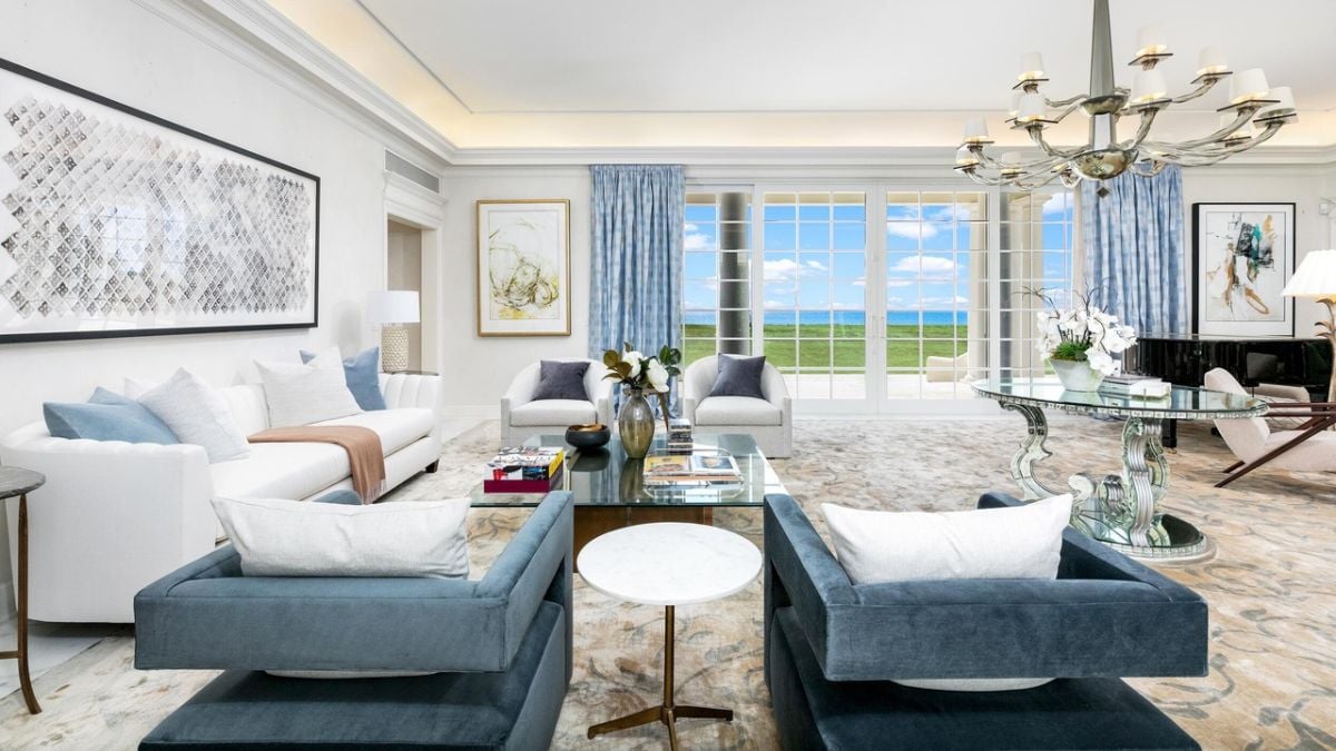 Mansion In Palm Beach, FL living area.