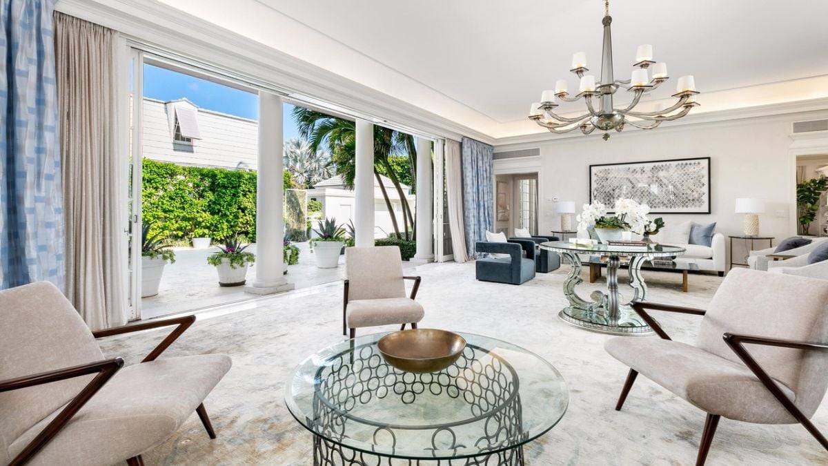 Mansion In Palm Beach, FL tea table.