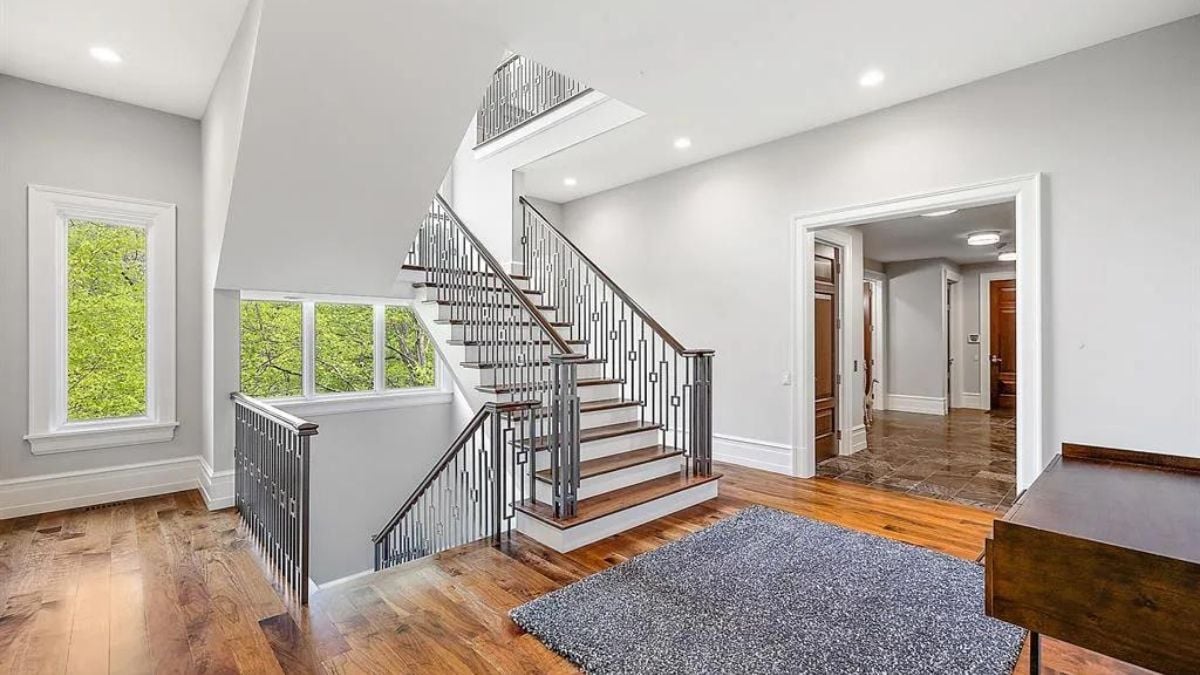Staircase with stylish and modern handrails