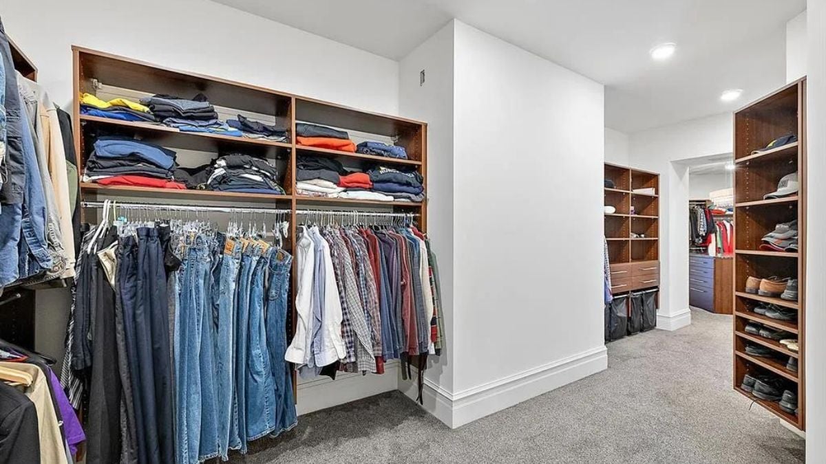 Walk-in closet with organizers