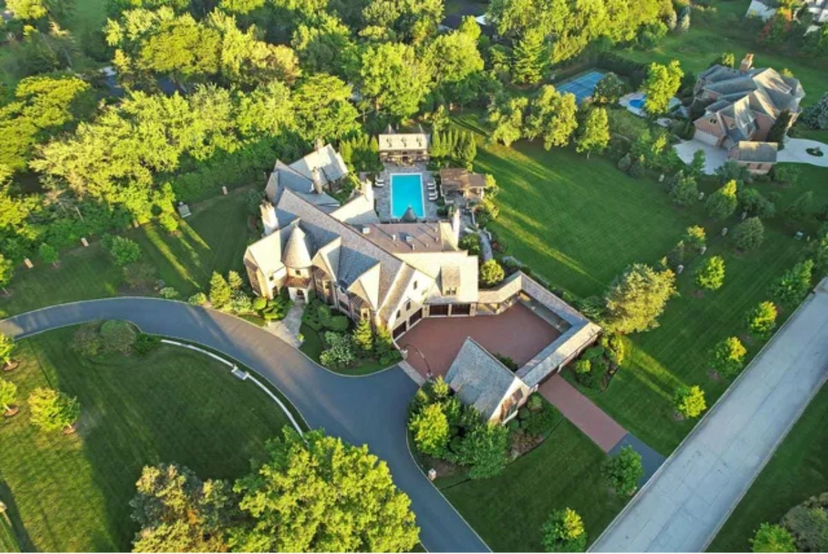 High Oblique Aerial mansion view