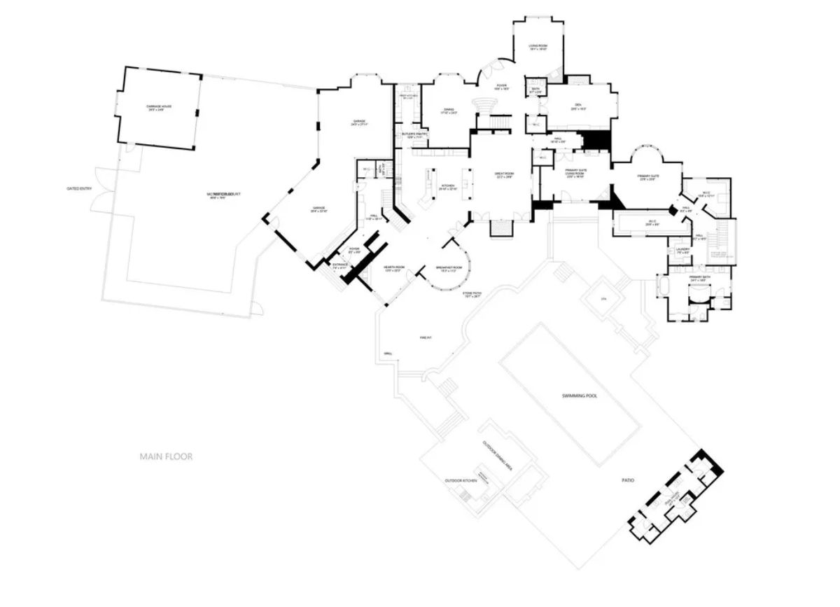 Mansion main floor layout