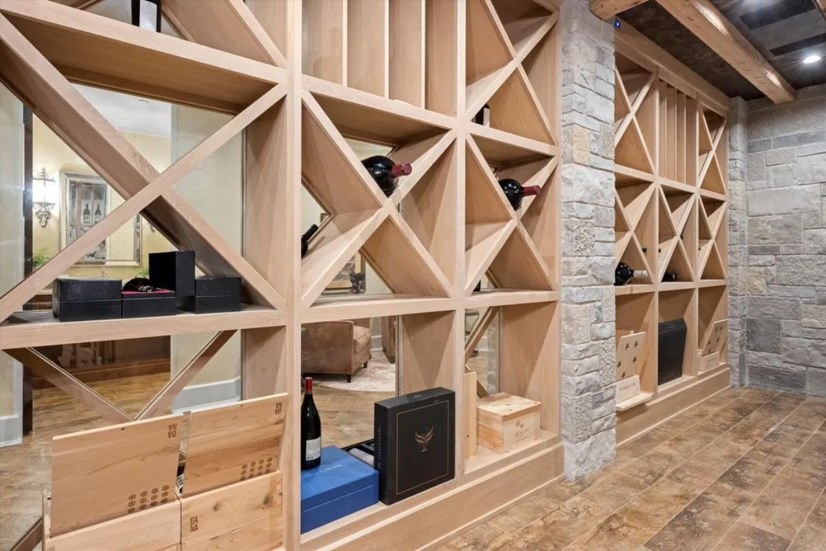 Customized wooden wine rack