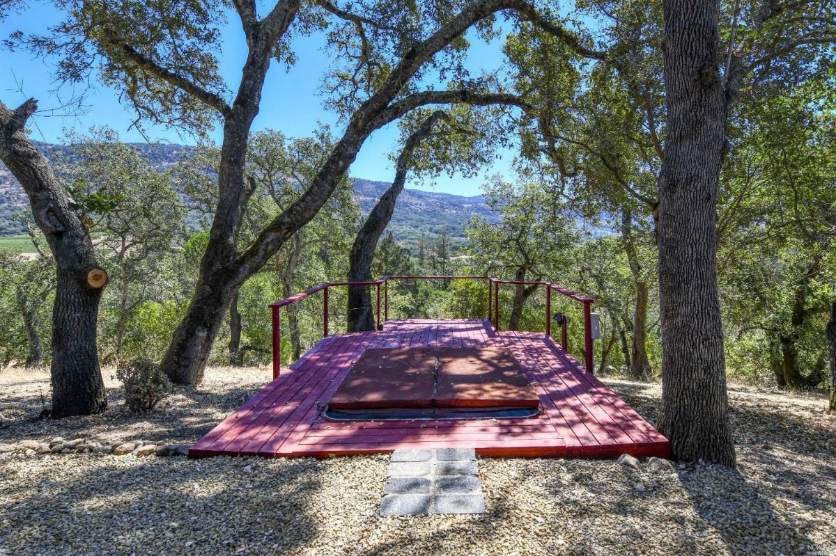 View deck under the trees.