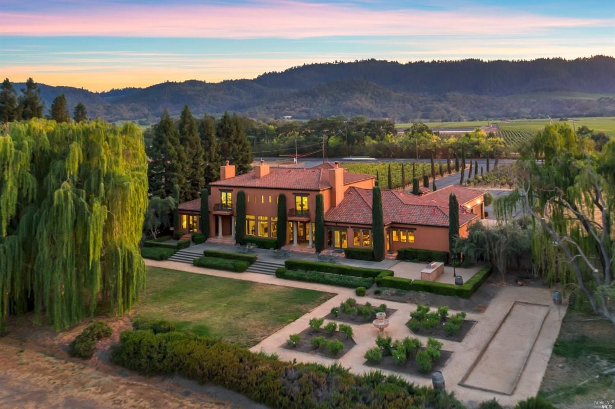Aerial view of the estate.