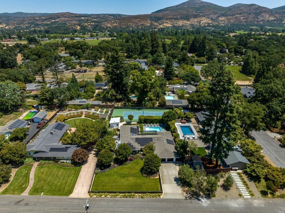 Aerial view of the estate.