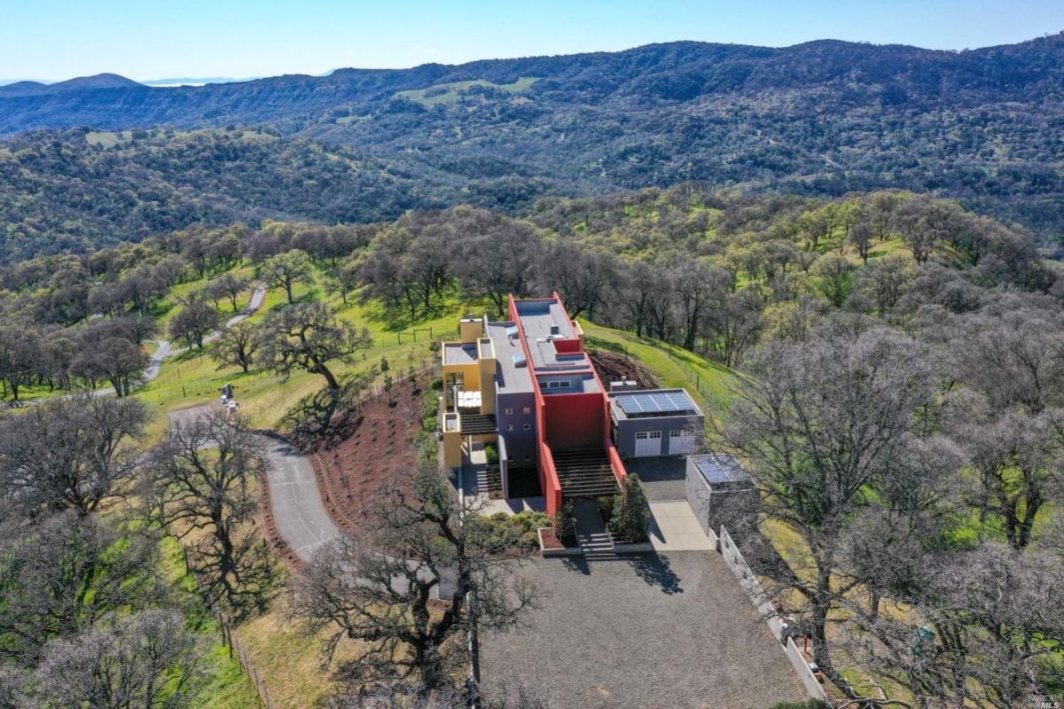 Aerial view of the estate.