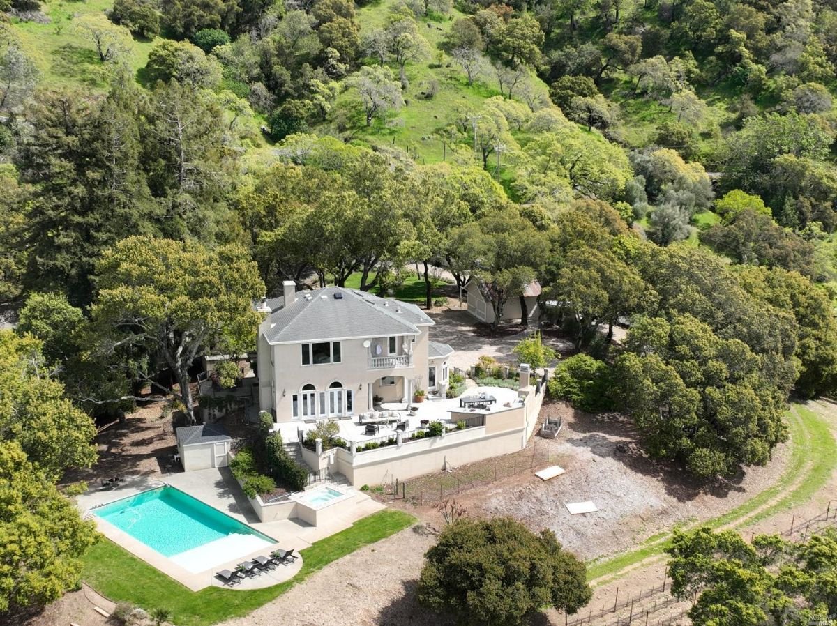 Aerial view of the estate.